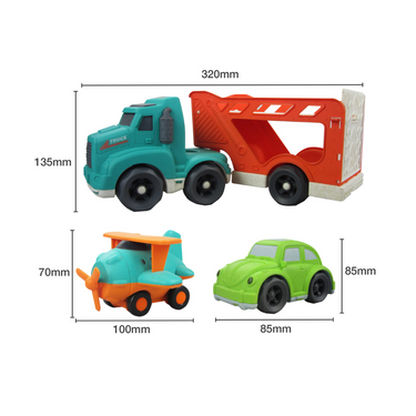 Bioplastic Carrier Truck, Car & Plane Set